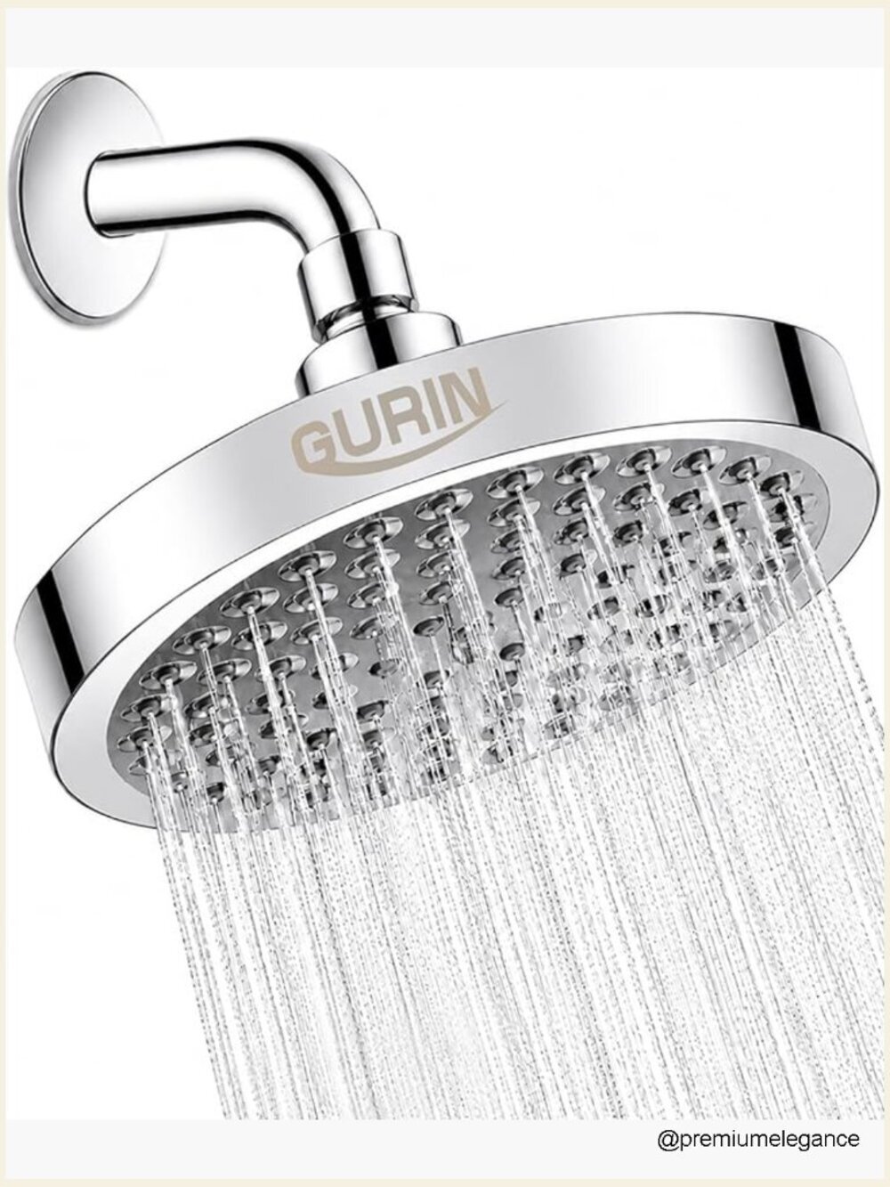 High Pressure Rain Showerhead 6 Inch with 90 Nozzles